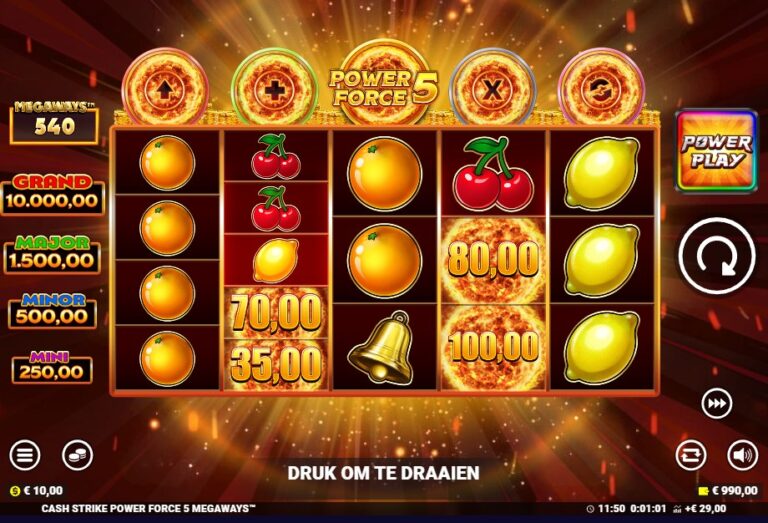 Screenshot 2 van Cash Strike Power Force 5 Megaways